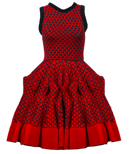 Honeycomb red/navy long oscar dress
